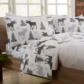 Great Bay Home Twin Size Microfiber Sheet Set - Lodge Decor 3-Piece Bed Sheets - Ultra-Soft and Smooth Brushed Microfiber Woodla
