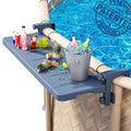 POOLHACKER Poolside Bar, [Original] Swim Up Bar Exclusively for Above-Ground Round Pools. Patio Poolside Table Smart Fold Easy M