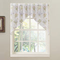No. 918 Eves Garden Semi-Sheer Rod Pocket Kitchen Curtain Tier Pair, 54 x 38, White
