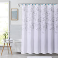 Central Park Gray Tan Leaf Shower Curtain Water Resistant Decorative Sweeping Floral Print Canvas Bathroom Spa Hotel Shower Curt