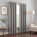 ECLIPSE Kendall Modern Blackout Thermal Rod Pocket Window Curtain for Bedroom or Living Room (1 Panel), 42 X 54, Grey
