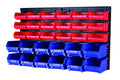 MaxWorks 80694 30-Bin Wall Mount Parts Rack/Storage for your Nuts, Bolts, Screws, Nails, Beads, Buttons, Other Small Parts,Blue 