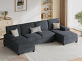 Vongrasig Sectional Couches for Living Room, U-Shaped Sofa with Chaise, 4-seat Large Sectional Modern Couch for Living Room, Apa