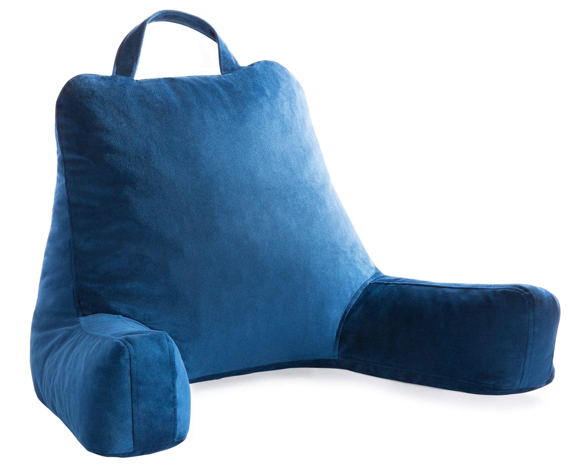 LINENSPA Reading Pillow with Shredded Memory Foam- Back Pillow for Sitting in Bed, Reading, Gaming, Watching TV - Bed Chair Pill