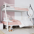 SHA CERLIN Metal Bunk Bed Twin Over Full Size with Removable Stairs, Heavy Duty Sturdy Frame with 12 Under-Bed Storage for Teens