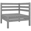 vidaXL Canap dangle de jardin gris bois de pin massif