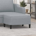 vidaXL Footstool Light Gray 27.6x21.7x16.1 Fabric