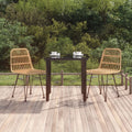vidaXL 3 Piece Garden Dining Set Poly Rattan