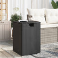 vidaXL Propane Tank Cover Table Black 15.7x15.7x23.6 Poly Rattan