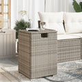 vidaXL Propane Tank Cover Table Gray 15.7x15.7x23.6 Poly Rattan