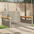 vidaXL Swing Bench Gray 24.8x24.4x15.7 Poly Rattan
