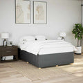 vidaXL Bed Frame without Mattress Dark Gray Full Fabric
