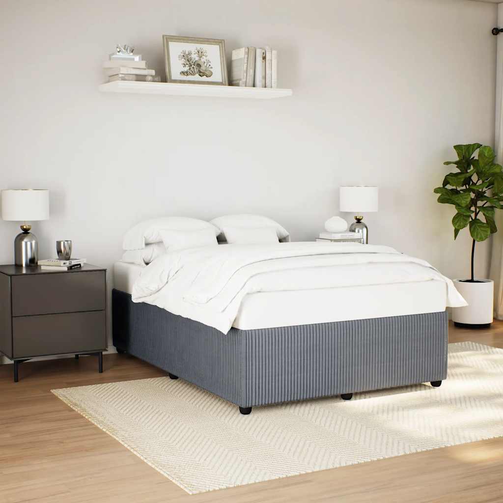 vidaXL Bed Frame without Mattress Dark Gray Full Velvet