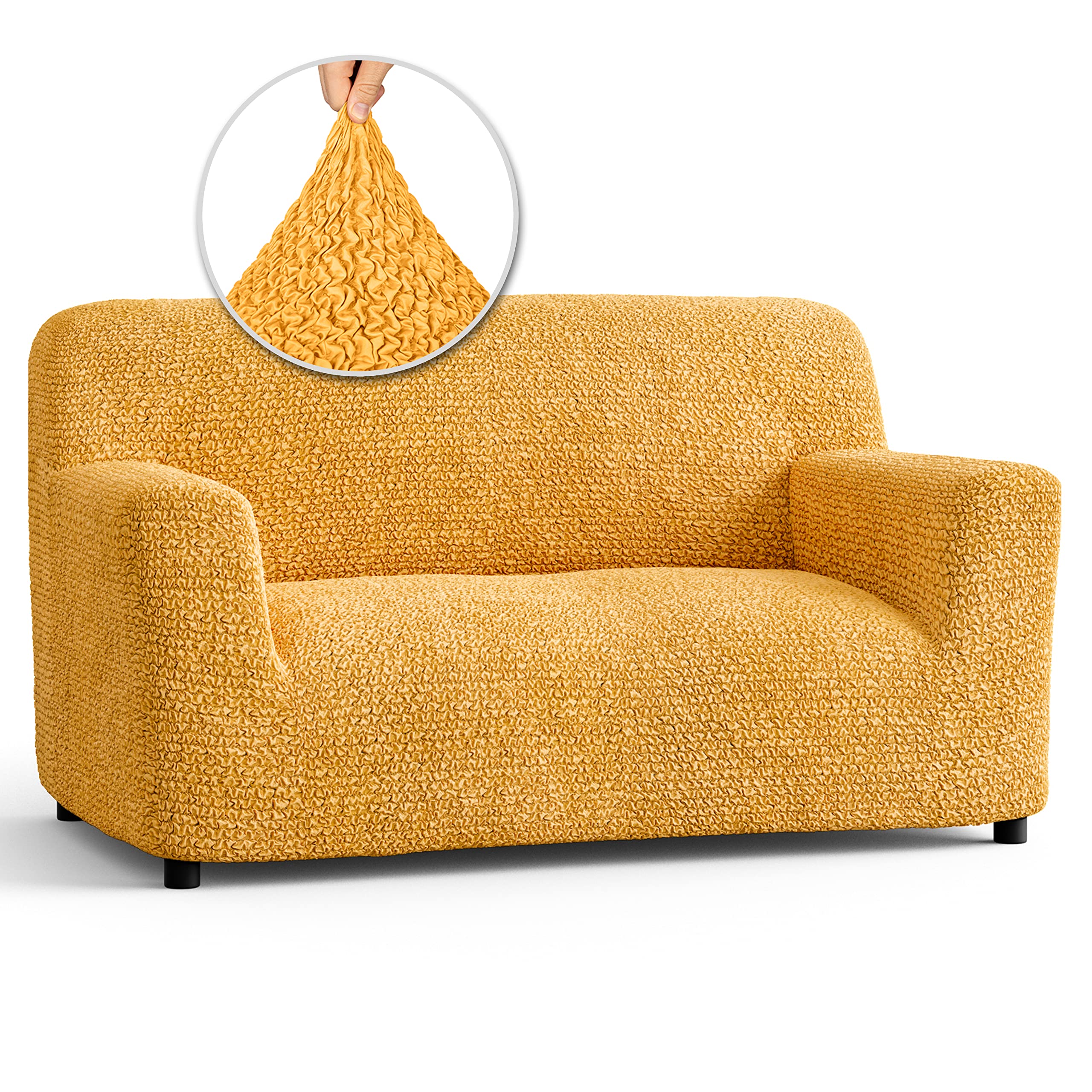 PAULATO BY GA.I.CO. Loveseat Slipcover - Stretch Couch Cover - Cushion Love Seat Sofa Cover - Soft Polyester Fabric Slip Cover -