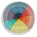 Wheel of Emotions Feelings Pillow Round Throw Circle Seating Floor Cushion Comfortable Round Pillow Floor Cushions Mat for Thera