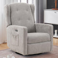 Ketaiyou Power Swivel Rocking Recliner Chair, Electric Rocker Nursery Glider Chair, USB and Type-C Ports, Upholstered Fabric Rec