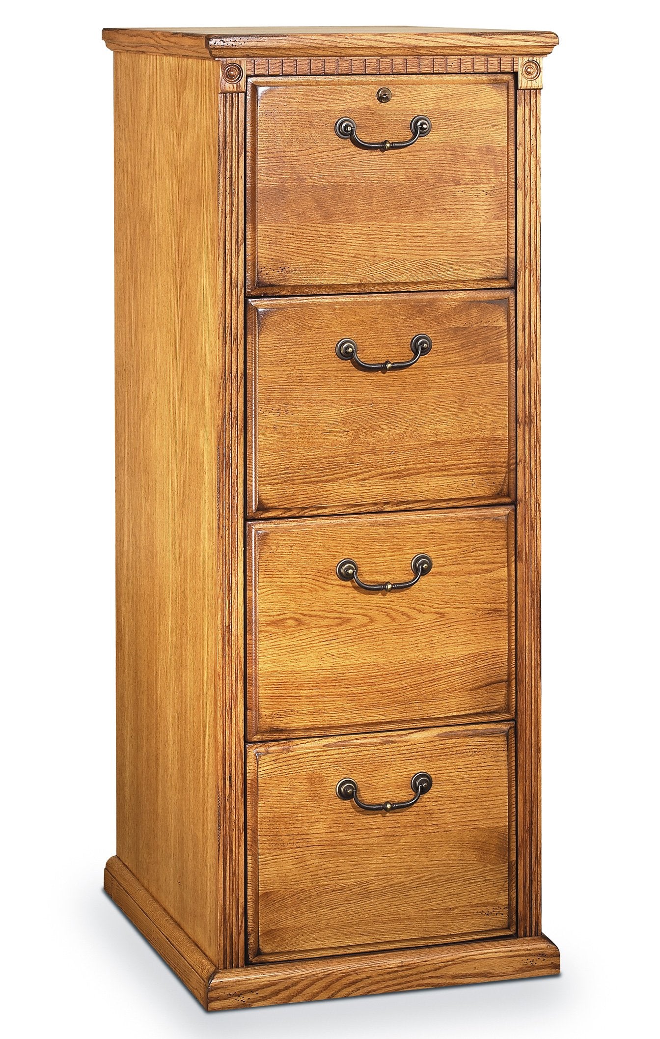 Martin Furniture Huntington Oxford 4-Drawer File Cabinet, Wheat Finish, Fully Assembled