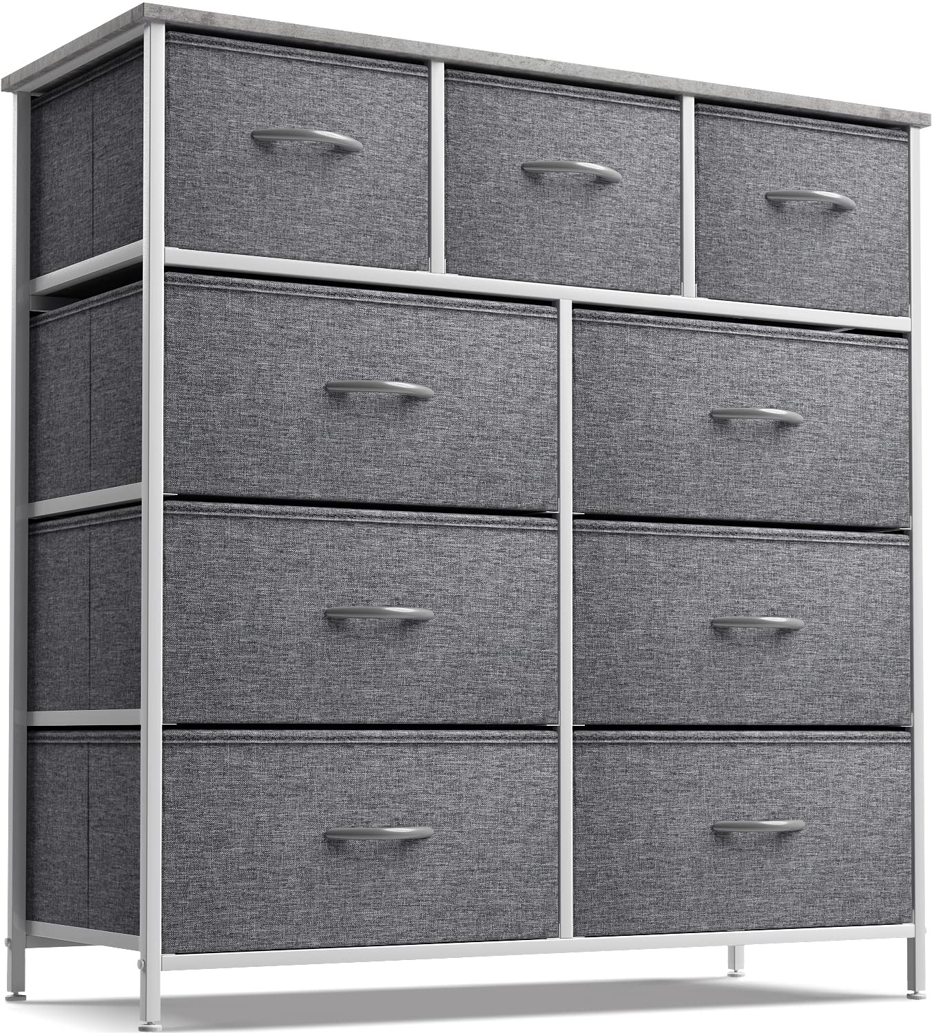 Sorbus Dresser with 9 Drawers - Furniture Storage Chest Tower Unit for Bedroom, Hallway, Closet, Office Organization - Steel Fra