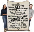 Pure Country Weavers You Held My Hand and Supported Me Blanket - Mother Parents Gift Tapestry Throw Woven from Cotton - Made in 