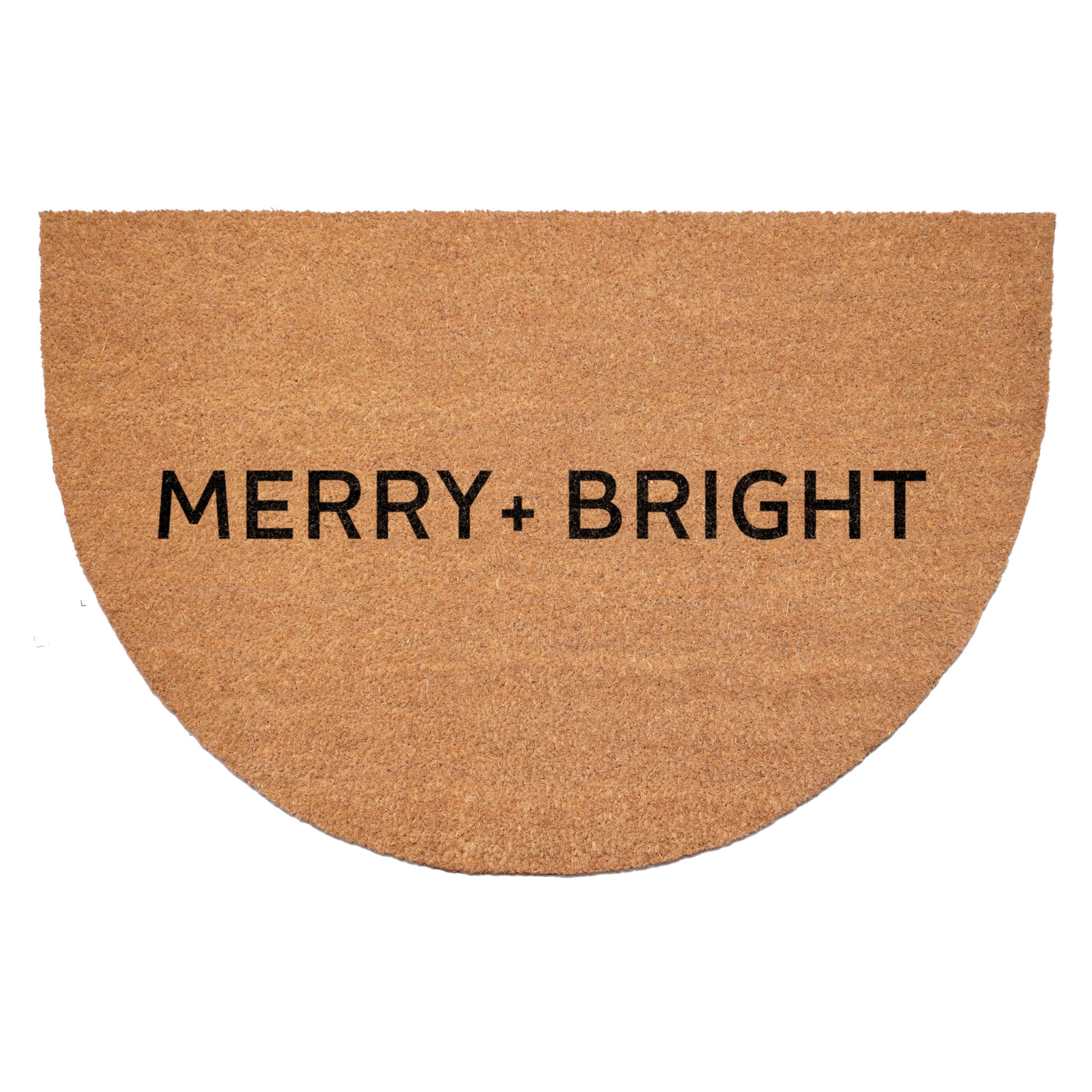 Calloway Mills 109122436HC Ultra Modern Merry & Bright Half Round Doormat 24 x 36