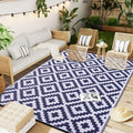 OLANLY Waterproof Outdoor Rug 9x12 ft, Reversible Plastic Straw Patio Rug for Camping, RV Mat Outside, Indoor Outdoor Carpet for