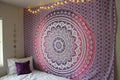 Popular Handicrafts Tapestry Wall Hanging Hippie Ombre Mandala Bohemian Hippy Intricate Indian Tapestries Bedspread 54 x 82 Inch