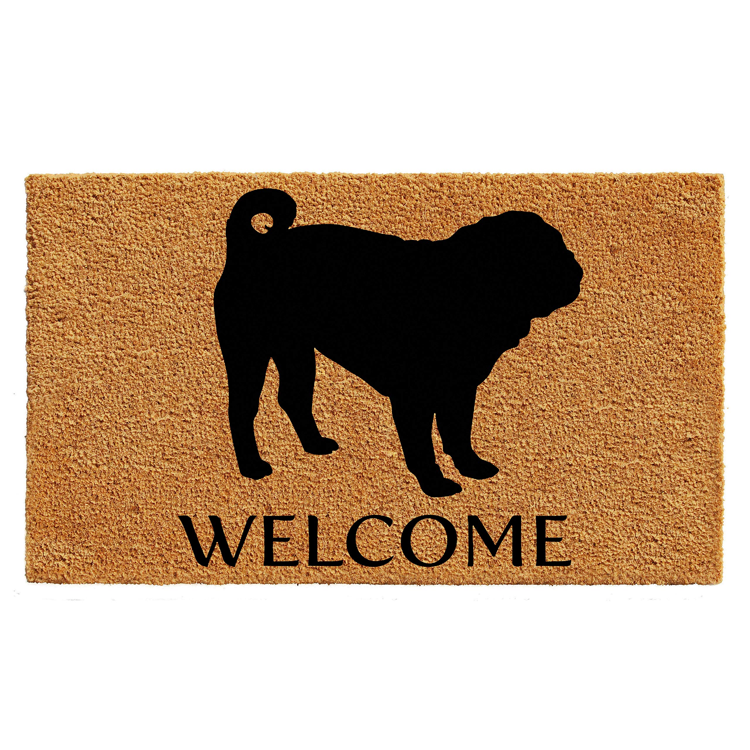 Calloway Mills AZ105742436 Pug Doormat, 24 x 36, Natural/Black
