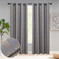 Taisier Home Gold Foil Print Linen Textured Curtains Geometric Dots Pattern Design Curtains for Nursery Toy Room Thermal Insulat