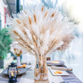 95 PCS Pampas Grass Decor Natural Dried Flowers | Boho Dried Floral Arrangement Centerpiece Table Decor Wedding Decor Rustic Dec