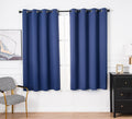 PI Blackout Curtains,Room Darkening Heat Insulated Ring Top Window Drape for Living Room/Bedroom/Sliding Door 1 Panel (Navy,W52X