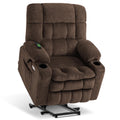 MCombo Small Dual Motor Power Lift Recliner Chair Sofa with Massage and Heat for Elderly People Petite, Infinite Position, USB P