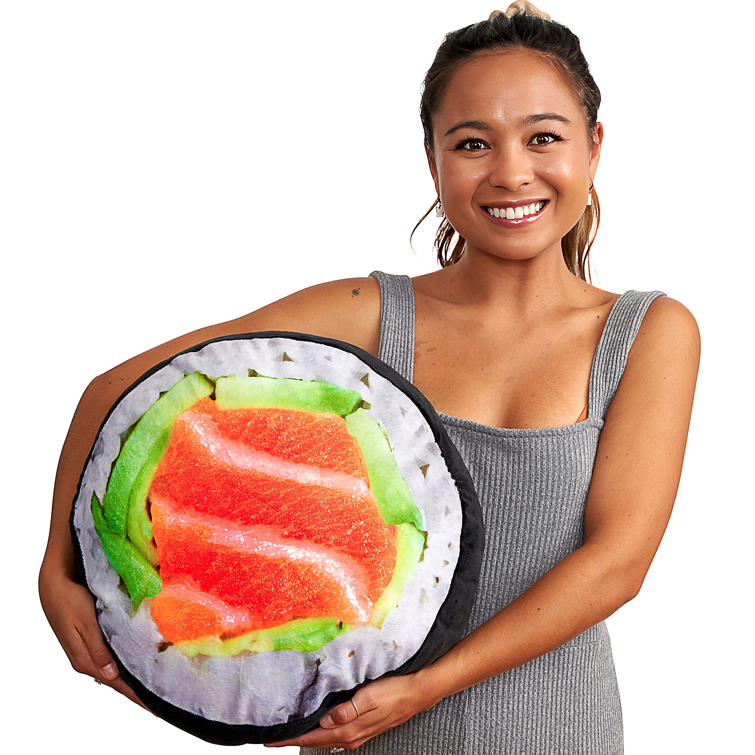 TILTECH Sushi Pillow for Bed, Sofa & Couch, 14 Soft & Plush Sushi Roll Cushion Comfortable for Home, Cute Pillows Japanese Sushi