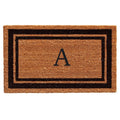Calloway Mills 152961830A Black Border 18 x 30 Monogram Doormat, (Letter A)