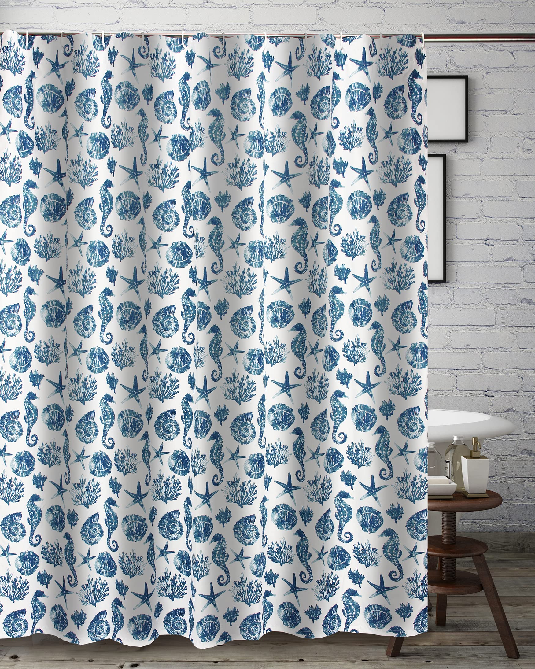 Greenland Home Fashions Fabric Sensations Shower Curtain, Stylish Bathroom Decor, Machine Washable, 72 inches x 72 inches, Pebbl