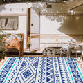 Outdoor Rugs Patio Camping Waterproof - 8x10 Plastic Straw Patio Rug Portable for Campers, Outside RVs Mat, Outdoor Area Carpet 