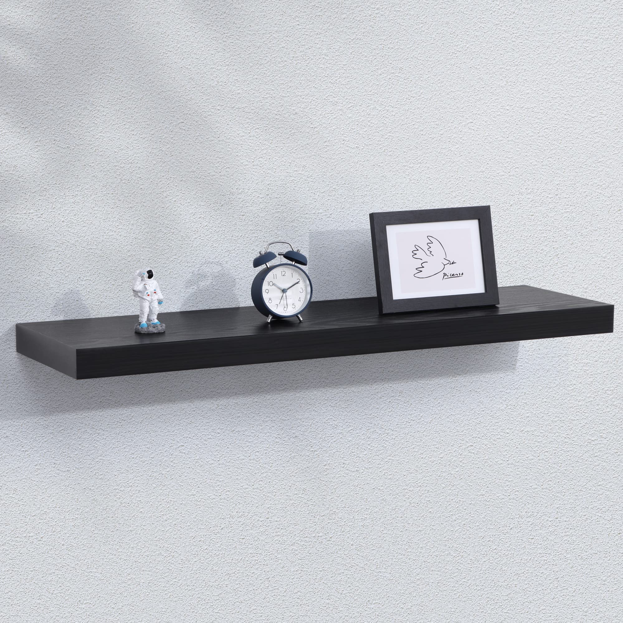 Floating Shelves - 10.23 Inch Deep Wall Shelf for Decor & Storage - Wall Mounted Display Shelving with Invisible Heavy-Duty Meta
