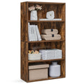 VASAGLE Bookshelf, 23.6 Inches Wide, 4-Tier Open Bookcase with Adjustable Storage Shelves, Floor Standing Unit, Rustic Brown ULB