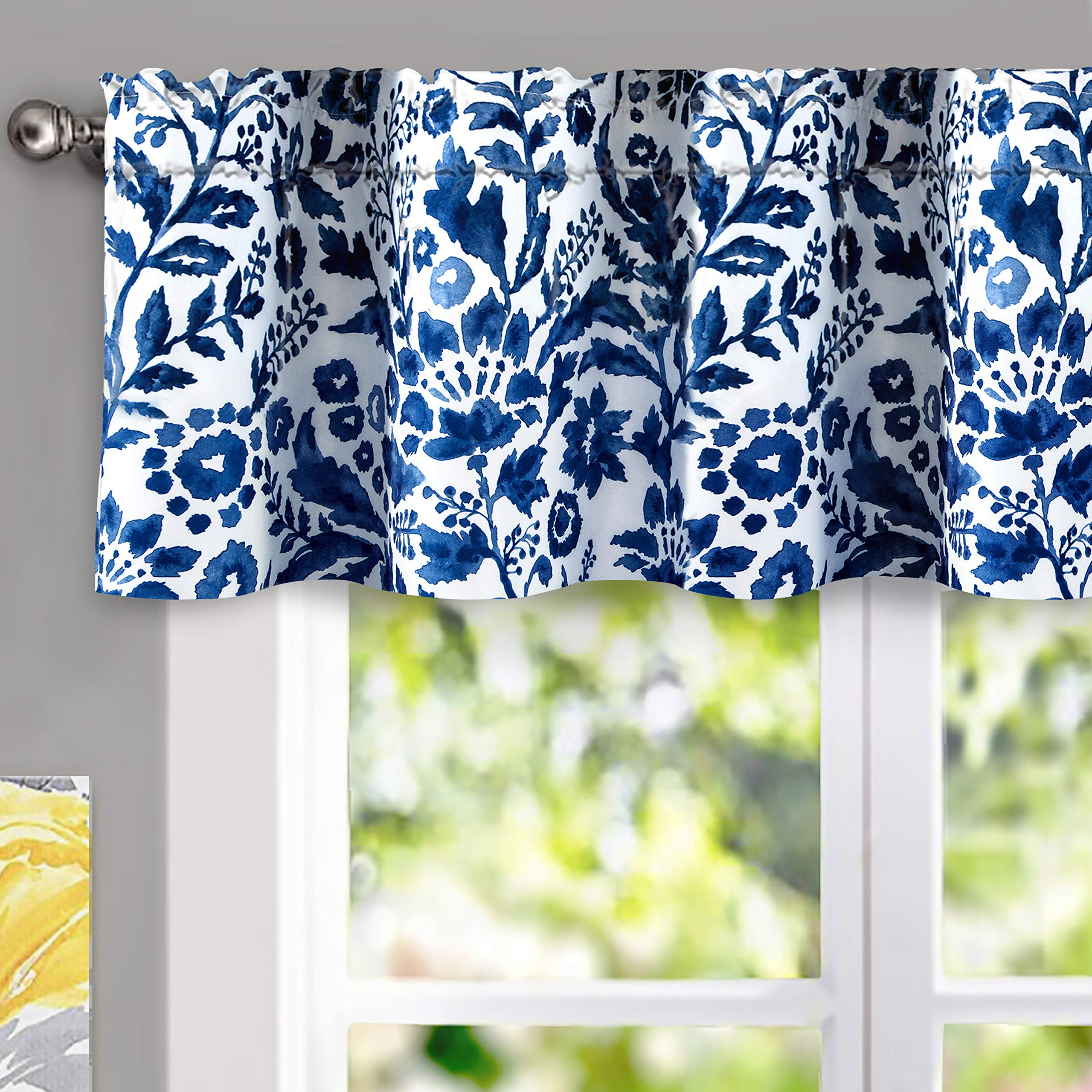DriftAway Julia Lined Valance Double Layer Thermal Insulated Room Darkening Blackout Valances 3 Inch Rod Pocket Window Valance f