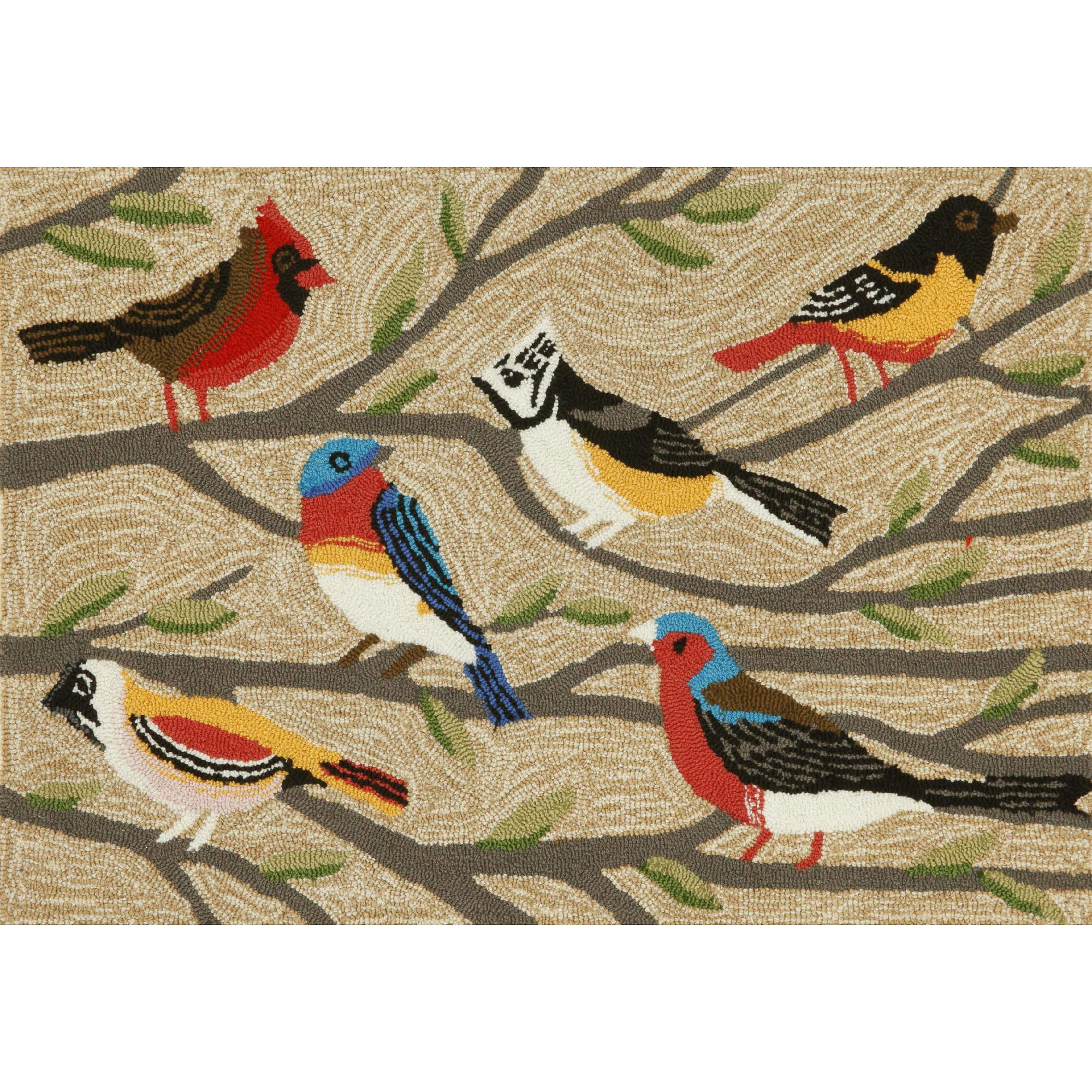 Liora Manne Frontporch Birds Indoor/Outdoor Rug, 2 x 3 ft, Multi