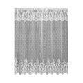 Heritage Lace, White Floret 72x72 Shower Curtain, 72 inch Wide by 72 inch Drop