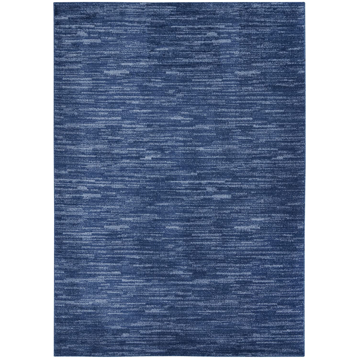 Nourison Essentials Indoor/Outdoor Navy Blue 5 x 8 Area Rug, Easy Cleaning, Non Shedding, Bed Room, Living Room, Dining Room, 