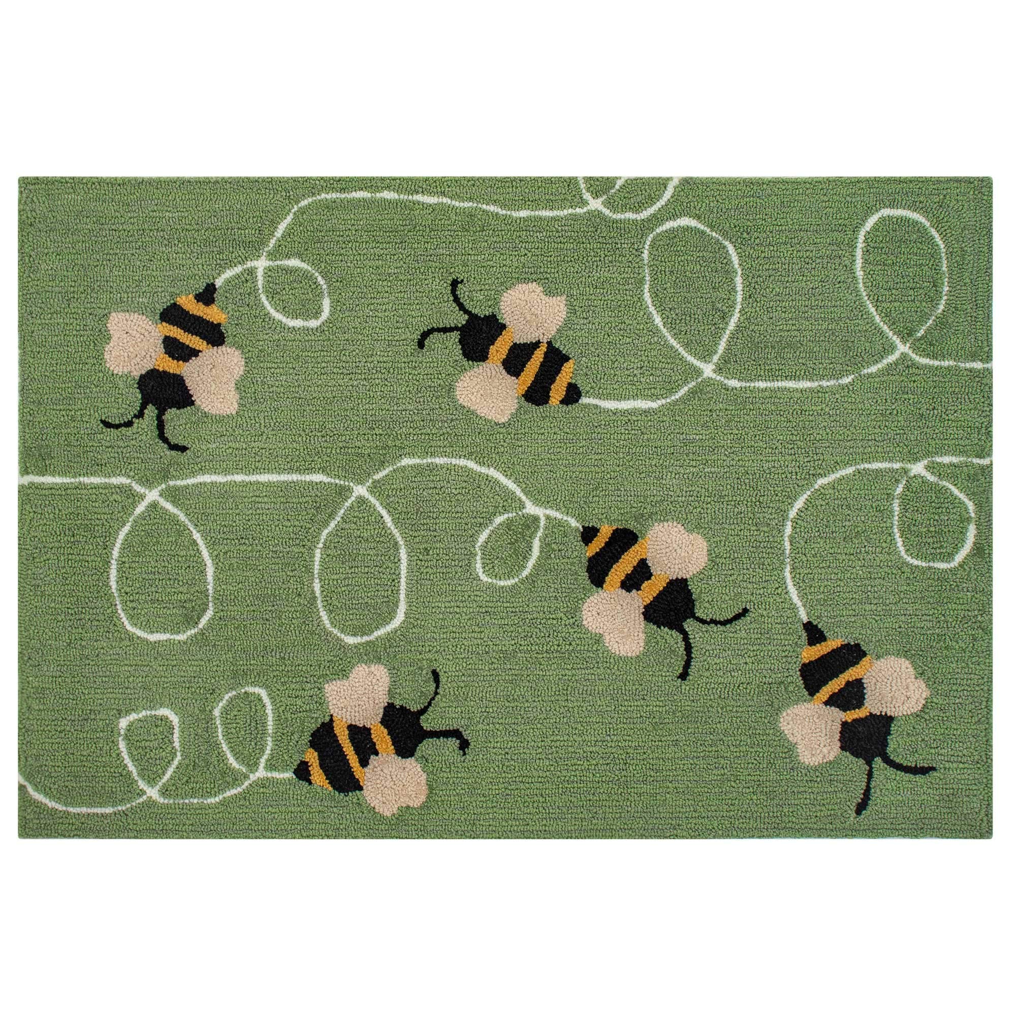 Liora Manne Buzzy Bees Indoor/Outdoor Rug, 2 ft 6 in x 4 ft