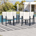 Seekverse Lawn Chair, Patio Chairs Set of 6, Outdoor Stackable Dining Chairs, Lightweight Patio Furniture Set for Garden, Backya