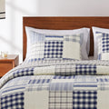 Greenland Home Napa Reversible, Zippered Pillow Sham, Standard, Blue,20x26-inch