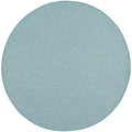 Nourison Positano Indoor/Outdoor Aqua 6 x Round Area Rug, Easy Cleaning, Non Shedding, Bed Room, Living Room, Dining Room, Back