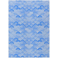 Addison Rugs Surfside ASR32 Blue 8 x 8 Indoor Outdoor Round Rug, Easy Clean, Machine Washable, Non Shedding, Bedroom, Living R