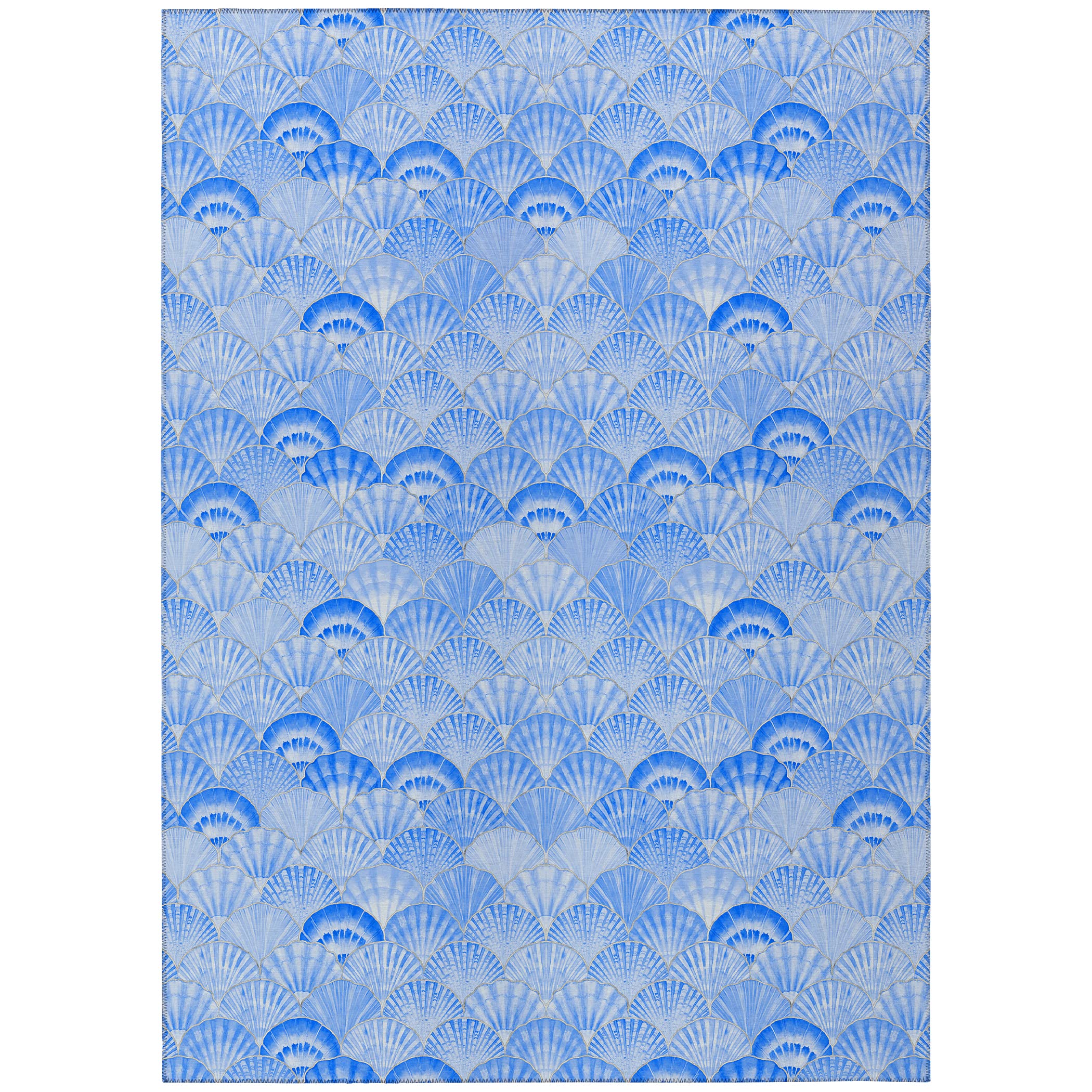 Addison Rugs Surfside ASR32 Blue 8 x 8 Indoor Outdoor Round Rug, Easy Clean, Machine Washable, Non Shedding, Bedroom, Living R