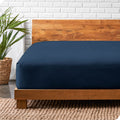 Bare Home Flannel Fitted Bottom Sheet 100% Cotton, Velvety Soft Heavyweight - Double Brushed Flannel - Deep Pocket (Full, Light 