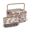 Dritz Accessory Case, Large Rectangle Taupe Basket, Neautral Sewing