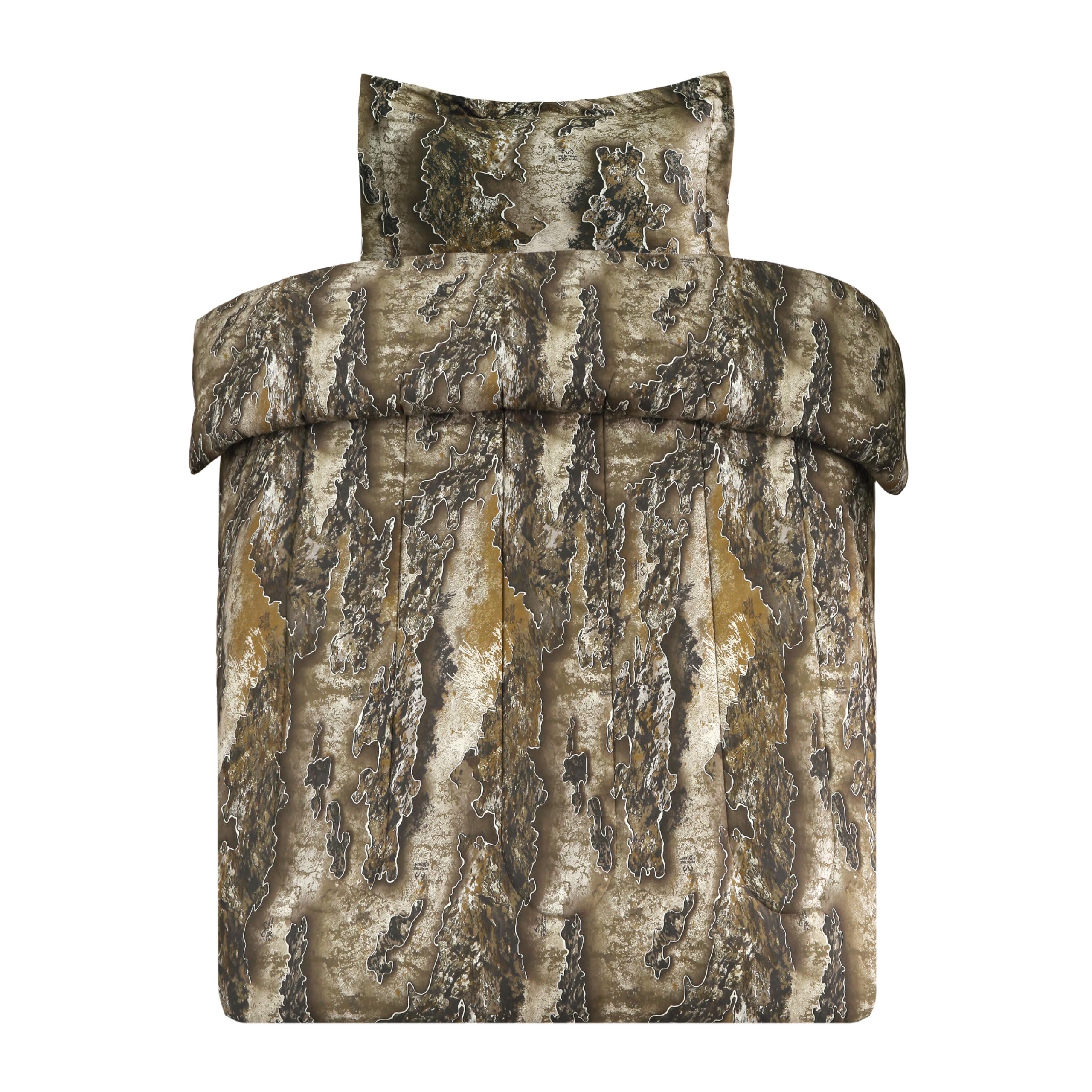 VISI-ONE Realtree Excape Camo Comforter Set Twin Size 2 Piece - Soft Lightweight Microfiber Kids Teens Bedding Machine Washable 